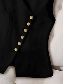 GlowEve CURVE Plus Size Casual/Office Solid Color Suit Vest