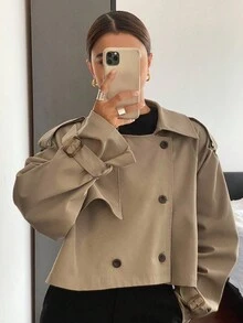 Livesso 女士短款休闲风衣，秋季新款夹克