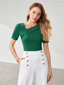 MOTF PREMIUM CAMISETA DE MANGA CORTA CON CUELLO ASIMÉTRICO - Multicolor - Ver 2