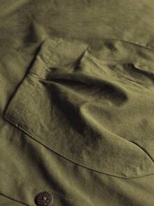 Joress 大码休闲连帽长款夹克，带大口袋