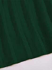 Tween Girl Round Neck Sleeveless Waist Splicing Pleated Elegant Party Jumpsuit