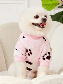 PETSIN 1 Pc Pink Panda Flannel Pet Graphic Warm Pet - Multicolor - View 4