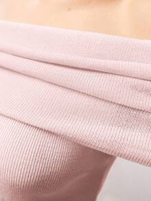 MOTF PREMIUM FOLDOVER OFF THE SHOULDER KNIT TOP