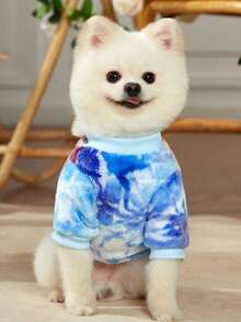 PETSIN 1 Pc Flannel Pet Printed Warm Sweatshirt For Pets - Multicolor - View 5