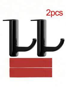 4pcs/2pcs/1pc Headphone Holder Hook Rack, Suitable For Computer Headset, Monitor Edge, Desk, Wall, Gaming, Compact & Sturdy Headphone Stand, Provides Solid Support And Space Saving - Multicolor - View 7
