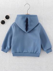 Cozy Pixies Felpa con cappuccio a maniche lunghe da bambino, con motivo a dinosaurocartoni animatin 3D e corna, per autunno e inverno