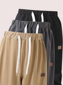 Pantalones jogger casuales sueltos con cordón para niño preadolescente - Multicolor - Ver 6