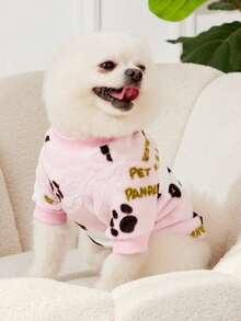 PETSIN 1 Pc Pink Panda Flannel Pet Graphic Warm Pet - Multicolor - View 2