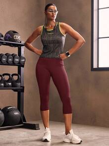 Powerista 宽腰带手机口袋侧运动紧身裤瑜伽女裤