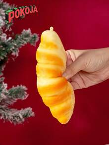 1 件慢回弹舒缓减压玩具仿真面包创意玩具甜甜圈吐司片 - 米色 - 查看 7