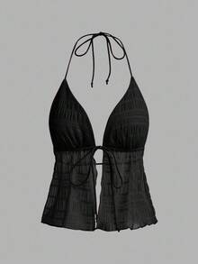 Sweetina Y2k 夏季夏威夷服饰纯色露背吊带上衣 - 彩色 - 查看 3