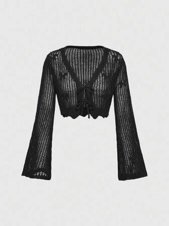 Fairycore Chaqueta corta de mujer con cordón y estampado de mariposa, abrigo para aire acondicionado