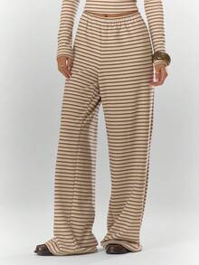 MUSERA Quần ống rộng cạp thấp kẻ sọc, thoải mái, dễ thương, phong cách thường ngày, thích hợp cho quán cà phê hoặc câu lạc bộ mùa hè. - Nhiều màu - Xem 2