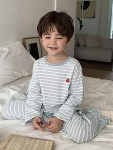 Hapijoa 儿童秋季服装，男童家居服 - 藍色 - 查看 4