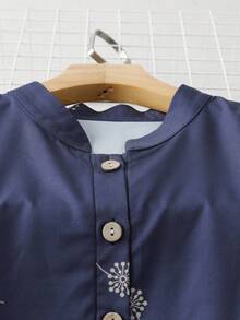 SHEIN LUNE 女式休闲日常印花迷你连衣裙 - 彩色 - 查看 3