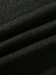 Claim Dot 男士休闲心形装饰开衫，秋冬 - 黑色 - 查看 7