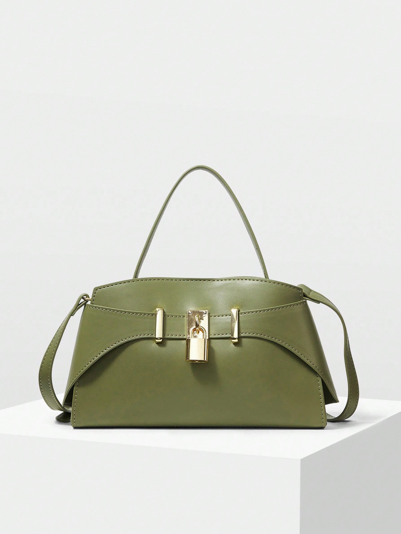 MOTF PREMIUM حقيبة جلد صناعي (بي يو) ذات مقبض علوي