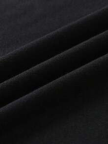 Jouncy 女式刺绣骑士图案圆领修身T恤 - 黑色 - 查看 6