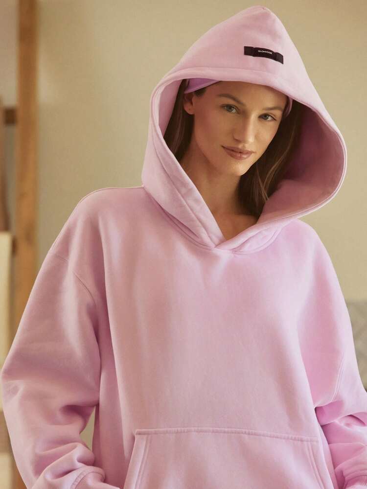 Heavyweight Fleece Oversized Hoodie Sweatshirt Pocket Thick Thermal Warm Winter Valentine's Day