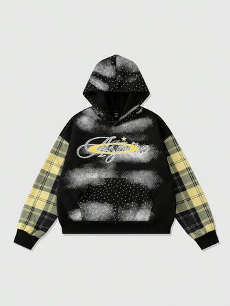 Street Life Felpa con cappuccio vintage lavata da uomo, stile vintage streetwear, autunno inverno