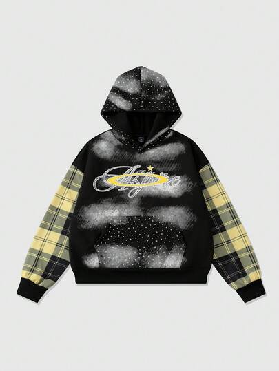 Street Life sweat-shirt à capuche vintage lavé pour hommes, style rétro streetwear, automne hiver