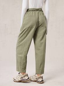 OutZeal Pantalones de mujer resistentes al agua con volantes, cintura con cordón y bolsillos para senderismo y camping en otoño e invierno