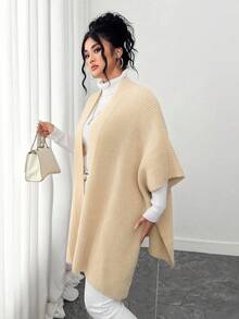 Elenzga Halloween Plus Size Cardigans Winter Fall Autumn - Apricot - View 5