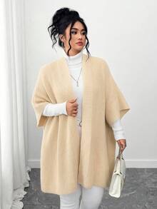 Elenzga Halloween Plus Size Cardigans Winter Fall Autumn - Apricot - View 1