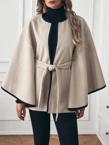 Louniche Women's Regular Casual Batwing Sleeve Jacket, Suitable For Autumn/Winter - Multicolor - View 6
