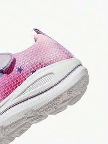 JNSQ Un par de zapatillas deportivas y de estudiante para niños con suela blanda, transpirable y con cordones de lazo de bloques de color - rosa morado - Ver 6