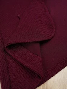 Elenzga Elegancki, dopasowany garnitur dla kobiet w dużych rozmiarach, w jednolitym kolorze, z okrągłym dekoltem i długim rękawem, jednorzędowy top i spódnica z rybim ogonem, jesień