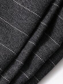 DAZY 商务休闲通勤常规条纹裤秋季 - 灰色 - 查看 7