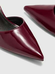 CUCCOO BIZCHIC Tacones de aguja elegantes y con punta puntiaguda de plata para mujer