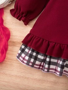 SHEIN Babygirl 可爱花卉印花无袖连衣裙，夏日度假 - 粉色 - 查看 5