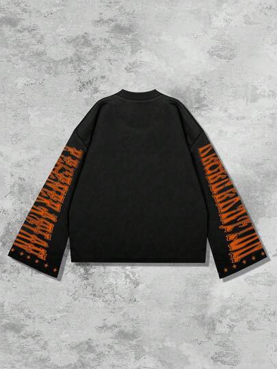 Street Life Men's Streetwear Graphic Print Tee, Suitable For Spring/Summer, Fall