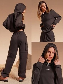 GLOWMODE X Discovery 美利奴羊毛舒适冲刺柔软保暖轻便可调节连帽衫美利奴羊毛混纺套头衫秋冬户外徒步日常运动服秋冬 - 巧克力棕 - 查看 7