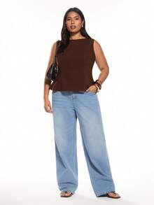 Solavibe Plus Size Minimalist Elegant Black Summer Cinched Waist Camisole And Tank Top,Business Casual Woman Brown Top Women,Back To School