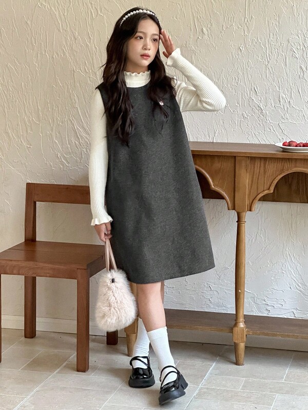 DAZY Tween Girls Casual Dress, Autumn