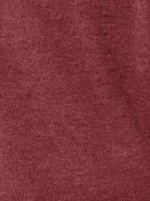 EMERY ROSE Sudadera casual de talla grande de unicolor, otoño/invierno - Rojo - Ver 7