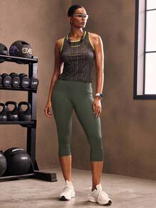 Powerista Wide Waistband Phone Pocket Side Sports Leggings Yoga Women Pants