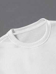 Manfinity Homme 男士长袖印花拼接套头卫衣，秋冬季男士礼物/男友礼物，秋季长袖上衣，舒适秋冬款式 - 彩色 - 查看 4