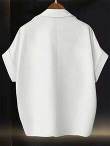 Franclia 女士休闲简约领蝙蝠袖衬衫，夏季