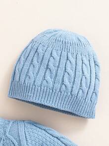 SHEIN Baby Casual Loose Long Sleeve Sweater Romper + Hat Fall Winter