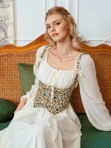 Myrelith 1 件女士心形提花塑身紧身胸衣