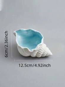 SHEIN 1Pc Ceramic Jewelry Storage Dish, Starfish Sea Shell Shaped Display Tray, Luxury Earring Bracelet Storage Showcase, Cute Bedside Tray For Home Use Best Gifts Birthday Plates Kitchen Accessories Kitchen Decor Table Trays Fruit Tray Tray Decor Graduation - White - View 11