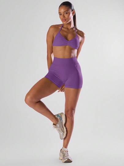 Musera Sport 高腰迷你短裤，舒适运动，适合健身房、跑步、网球、板式网球、瑜伽、普拉提、日常休闲等运动。