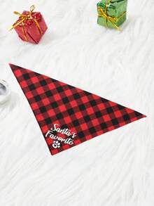 PETSIN Christmas Pet Bandana With Santa Claus And Reindeer Pattern, Merry Christmas Pattern Pet Kerchiefs,Adjustable Xmas Theme Pattern Printing Dog Triangle Bibs Scarfs,Suitable For Small To Medium Dogs And Cats, Machine Washable
