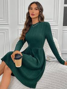EMERY ROSE Casual Slim Fit Long Sleeve Women Dress, Suitable For Autumn/Winter Winter Dress Fall Dresses For Women Casual Dresses For Women Going Out Outfit, Christmas