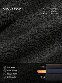 GLOWMODE Cloud Fleece Cozy Hour Warn 轻质立领弹力袖口拉链口袋可调节抽绳腰部及臀宽松全拉链夹克秋冬户外日常休闲 - 黑色 - 查看 5