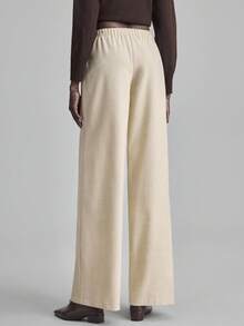 Ontre 2025 New Women's, Autumn/Winter Apparel, All-Season Wear, Winter Pants, Back To School For Women, Halloween & Christmas, Women's Teacher Attire, Outerwear, Night Out Wear, Wedding Guest, Elegant Wedding Guest Attire, Church For Women, Business Casual Women's Trousers In Woven Fabric, Straight Leg, Casual Pants, Business Casual, Commuter Wear, Daily, Autumn/Winter New Year Women's Christmas - Khaki - View 5
